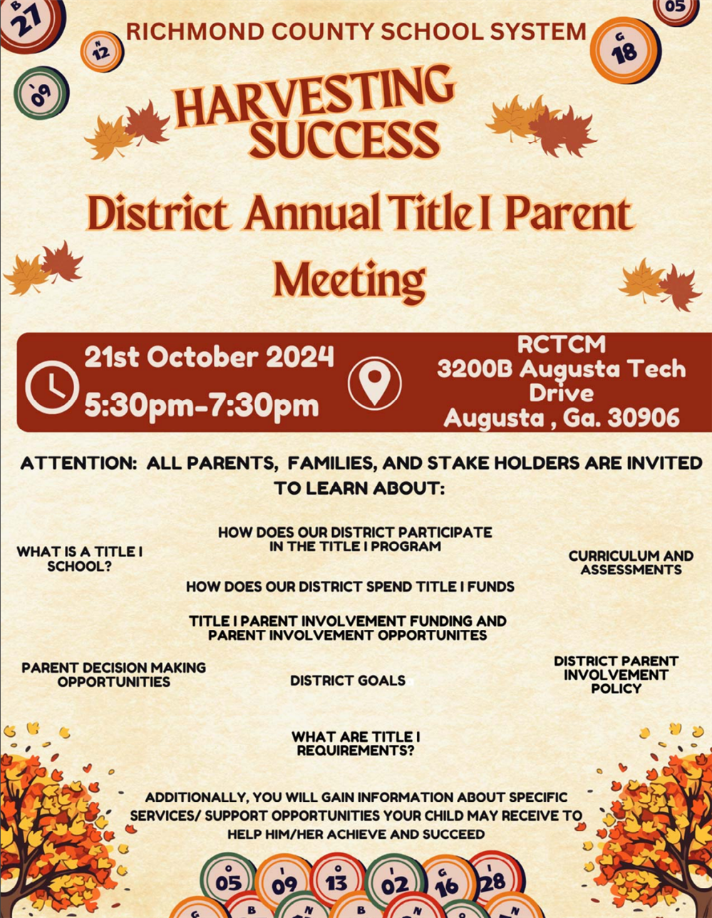 Annual Title I meeting